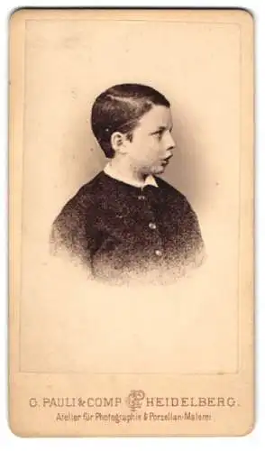 Fotografie G. Pauli & Comp., Heidelberg, Porträt eines Jungen