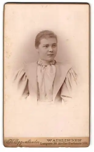 Fotografie H. Oppenländer, Waiblingen, Lange Strasse 598, Porträt einer jungen Frau