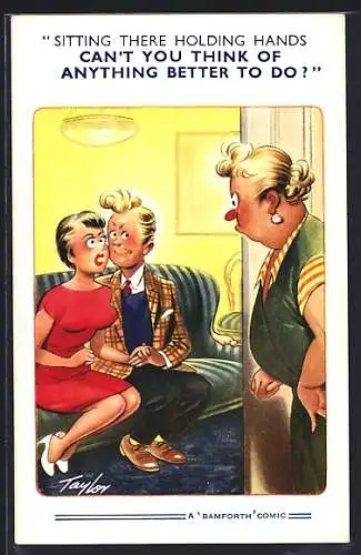 Künstler-AK Arnold Taylor: Sitting there holding hands...