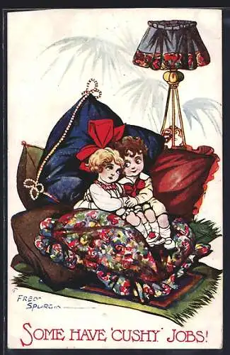 Künstler-AK Fred Spurgin: Some have cushy jobs!