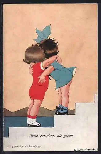 Künstler-AK Chicky Spark: Jung gewohnt, alt getan