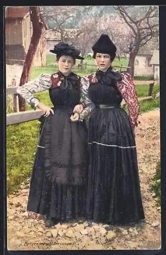 AK Junge Mädchen aus dem Bregenzerwald in Tracht