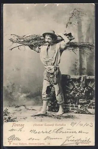 AK Firenze, Costumi Toscani, Contadino