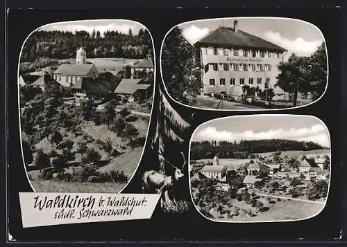 AK Waldkirch b. Waldshut, Gasthaus u. Pension zum Storchen, Bes. Fam. Schmid