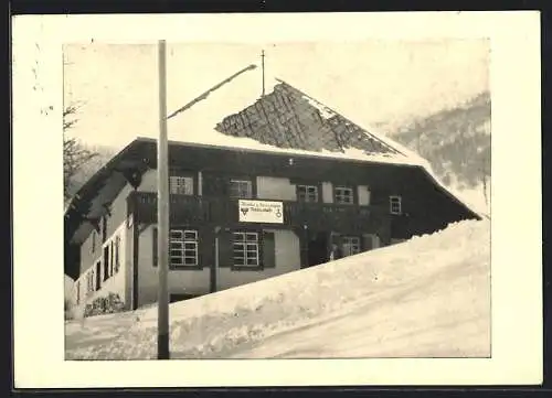 AK Neuenweg / Schwarzwald, Belchenhöfe, Wander- und Freizeitheim im Schnee