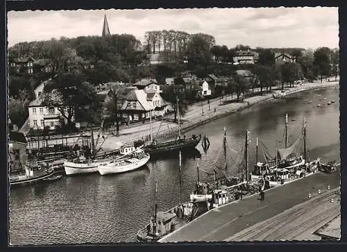AK Eckernförde, Barby und Hafen aus der Vogelschau