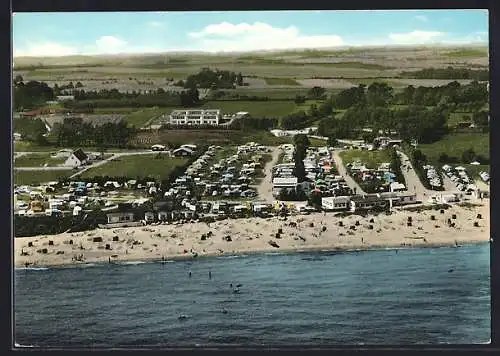 AK Schönhagen /Ostsee, Kurhotel F. Pieper, Strand u. Camping, Fliegeraufnahme