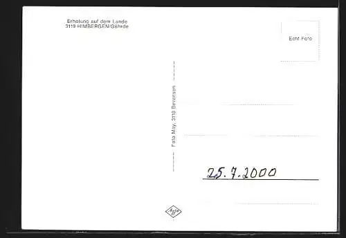 AK Himbergen /Göhrde, Bauernhof, Strassenpartie, Getreideernte