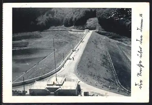 AK Bad Lauterberg i. Harz, Odertalsperre, Strasse über den Damm