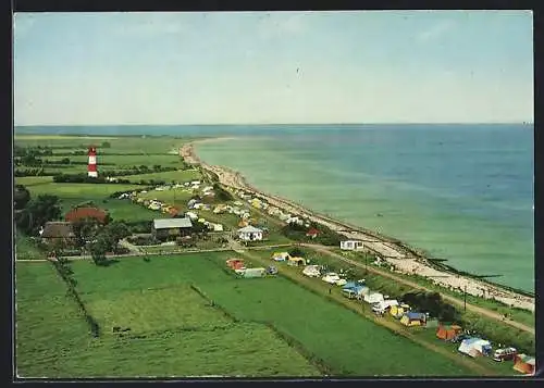 AK Falshöft /Ostsee, Campingplatz Seehof vom Flugzeug aus