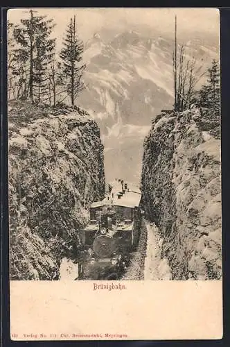 AK Einschnitt der Brünigbahn