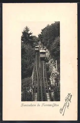 AK Territet-Glion, Funiculaire, Bergbahn