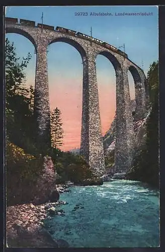 AK Albulabahn auf dem Landwasserviadukt