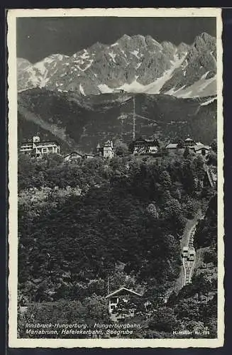 AK Innsbruck-Hungerburg, Hungerburgbahn, Mariabrunn, Seegrube