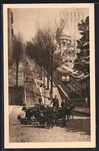 AK Paris, Ziegenhirte am Montmartre