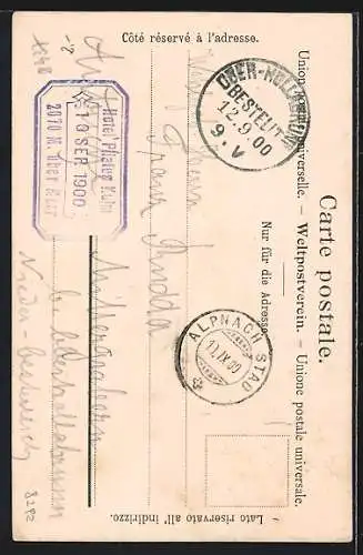 AK Pilatusbahn mit Panorama