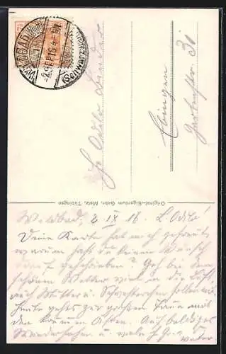 AK Wildbad, Bergbahn mit Panorama