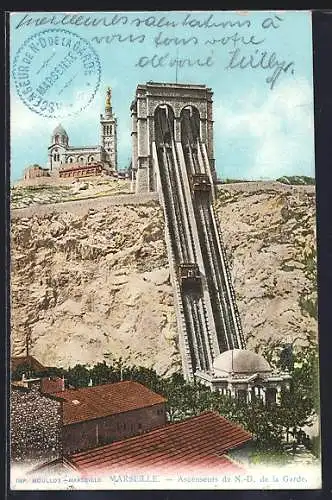 AK Marseille, Ascenseur de N.-D. de la Garde