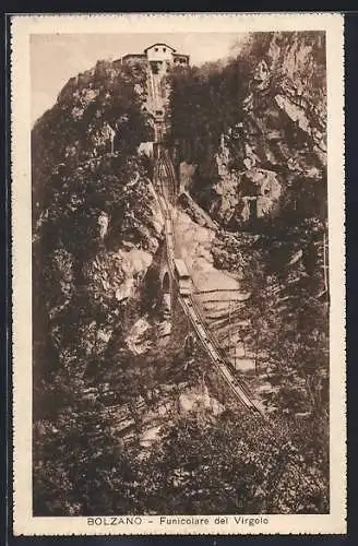 AK Bolzano, Funicolare del Virgolo, Blick auf die Bergbahn