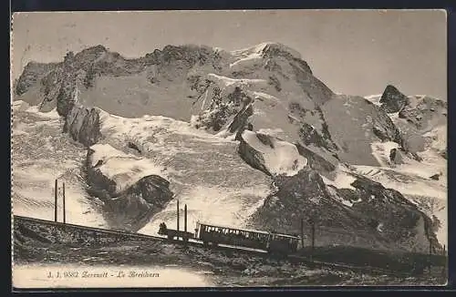 AK Zermatt, Le Breithorn, Bergbahn
