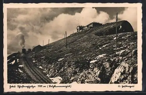 AK Schafberg, Hotel Schafbergspitze mit Bergbahn