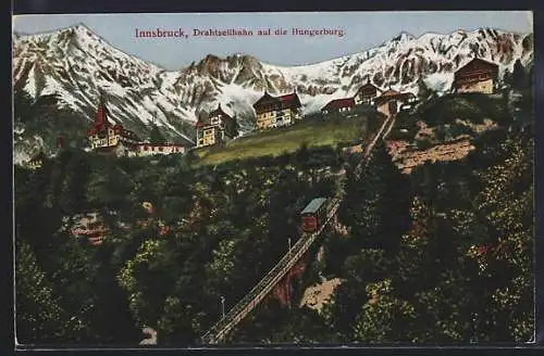 AK Innsbruck, Drahtseilbahn auf die Hungerburg