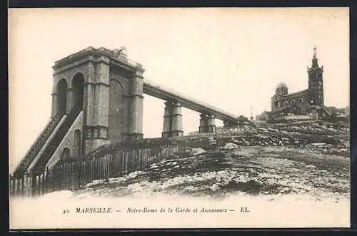 AK Marseille, Notre-Dame de la Garde et Ascenseurs