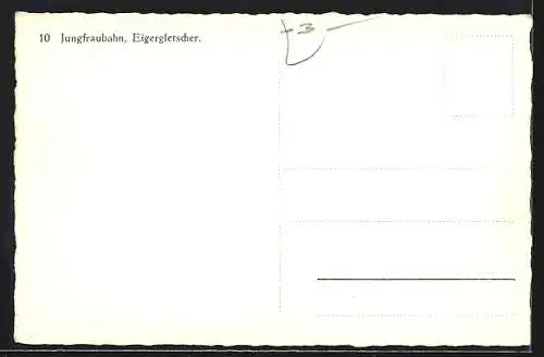 AK Eigergletscher, Jungfraubahn am Bahnhof