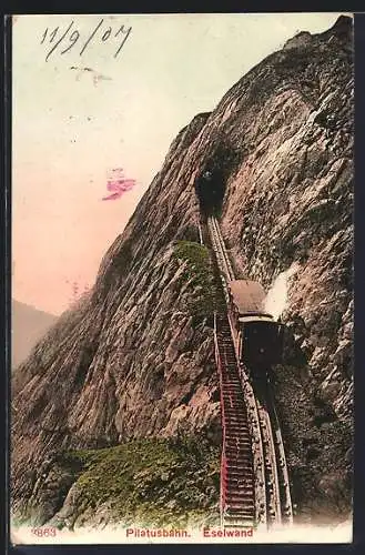 AK Pilatusbahn an der Eselwand