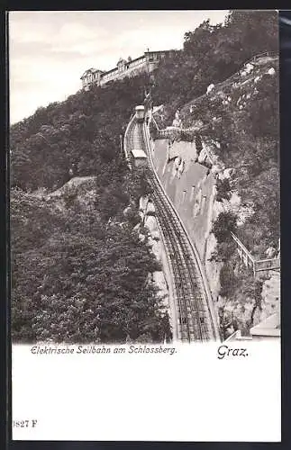 AK Graz, Elektrische Seilbahn am Schlossberg