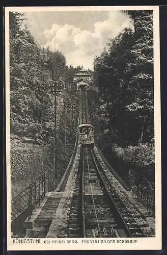 AK Königsstuhl bei Heidelberg, Endstation der Bergbahn