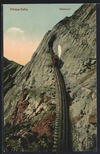 AK Pilatusbahn an der Eselwand, Bergbahn