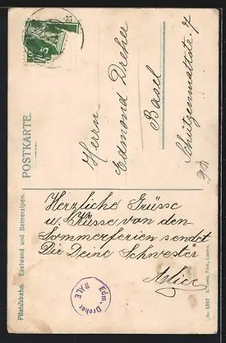 AK Pilatusbahn, Tunneleingang an der Eselwand