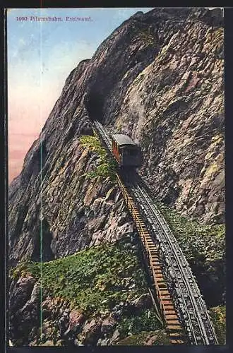 AK Pilatusbahn an der Eselwand, Bergbahn