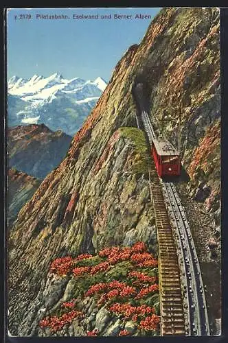 AK Pilatus-Bergbahn, Eselwand und Berner Alpen