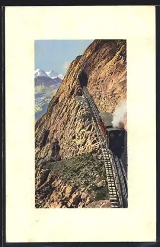 AK Pilatusbahn vor der Eselwand