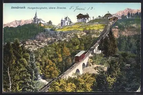 AK Innsbruck, Hungerburgbahn, obere Strecke