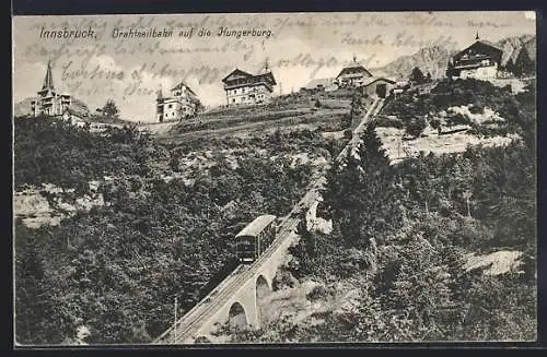 AK Innsbruck, Drahtseilbahn auf die Hungerburg