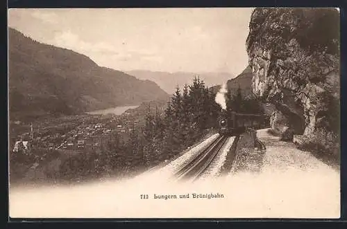 AK Lungern und Brünigbahn