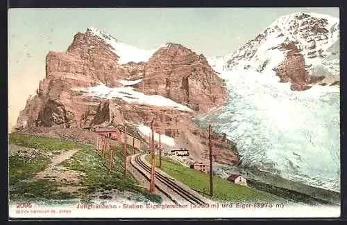 AK Jungfraubahn, Station Eigergletscher und Eiger