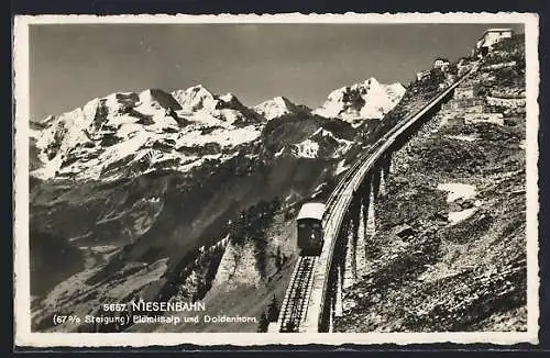 AK Niesenbahn, Blümlisalp und Doldenhorn