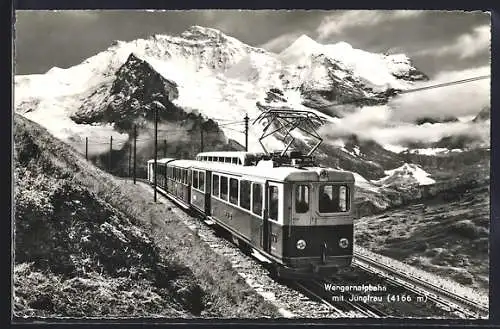 AK Jungfraujoch, Wengernalpbahn mit Jungfrau