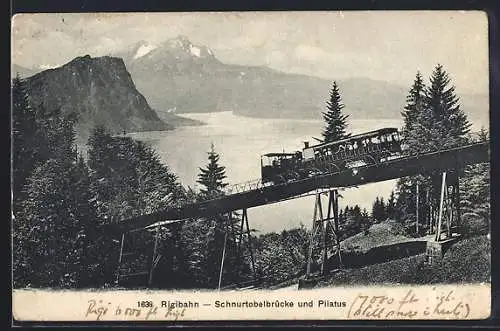 AK Rigibahn, Schnurtobelbrücke und Pilatus