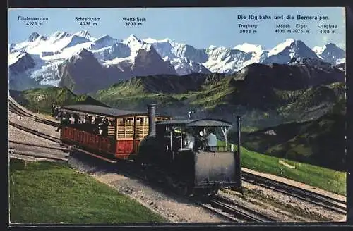 AK Rigi, Bergbahn Rigibahn und die Berneralpen