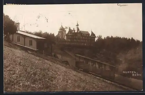 AK Gurtenbahn mit Hotel