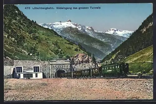 AK Lötschbergbahn, Südeingang des grossen Tunnels