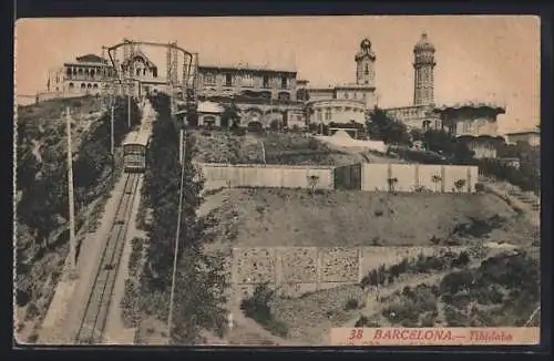AK Barcelona, Tibidabo, Bergbahn