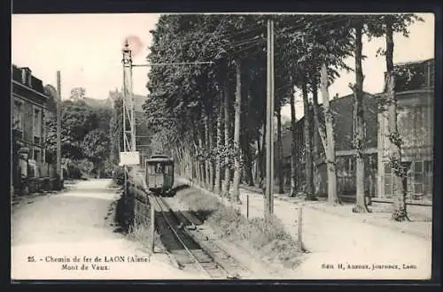 AK Laon, Chemin de fer, Mont de Vaux, Bergbahn