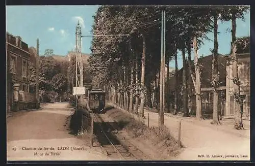 AK Laon, Chemin de fer, Mont de Vaux, Bergbahn