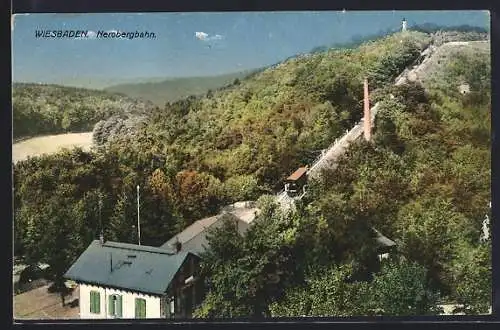 AK Wiesbaden, Nerobergbahn mit Neroberg